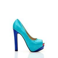 Patent PVC Open Toe Platform Shoes