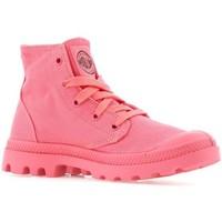 palladium mono chrome womens shoes high top trainers in pink