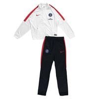 paris saint germain squad knit tracksuit white kids white