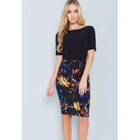 paper dolls abstract floral print dress