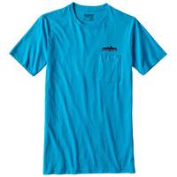 patagonia nightfall fitz roy pocket t shirt grecian blue