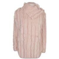 patrizia pepe rabbit fur cardigan