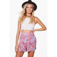 paisey flippy shorts red