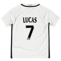 Paris Saint-Germain Third Shirt 2016-17 - Kids with Lucas 7 printing, White