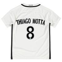 Paris Saint-Germain Third Shirt 2016-17 - Kids with Thiago Motta 8 pri, White