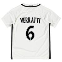 Paris Saint-Germain Third Shirt 2016-17 - Kids with Verratti 6 printin, White