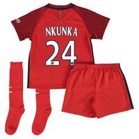 Paris Saint-Germain Away Kit 2016-17 - Little Kids with Nkunku 24 prin, Red