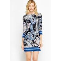 paisley print mini dress