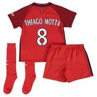 Paris Saint-Germain Away Kit 2016-17 - Little Kids with Thiago Motta 8, Red
