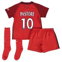 Paris Saint-Germain Away Kit 2016-17 - Little Kids with Pastore 10 pri, Red