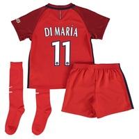 Paris Saint-Germain Away Kit 2016-17 - Little Kids with Di Maria 11 pr, Red