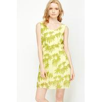 Palm Tree Print Skater Dress