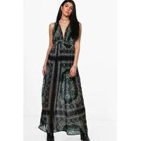 paisley coin maxi dress multi