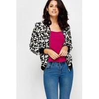 Panda Print Light Bomber Jacket