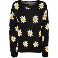 parker daisy knitted jumper black