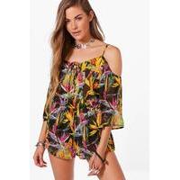 Paradise Bird Beach Playsuit - multi