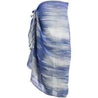 Palme Dark Blue Sarong Cotton Tie and Dye women\'s Skirt in blue