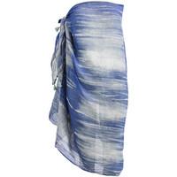 palme dark blue sarong cotton tie and dye womens skirt in blue