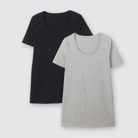 pack of 2 short sleeved cotton t shirts