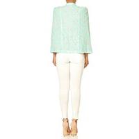 PASCAL - Mint cape style jacket in textured lace fabric