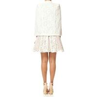 PASCAL - Ivory cape style jacket in textured lace fabric