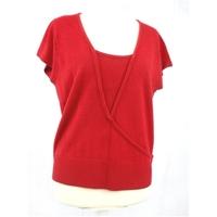 Papaya - Size: 12 - Red - Short sleeves sweater