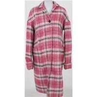 Paul Costelloe Dressage, size 14 pink mix checked wool blend coat