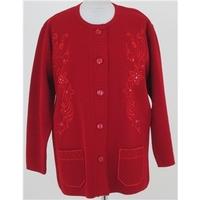 Paramour Collection, size M red cardigan