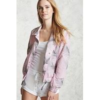 palm leaf coach jacket