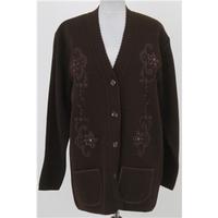 Paramour Collection, size L dark brown cardigan