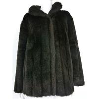 Paige Size 16 Black Faux Fur Coat