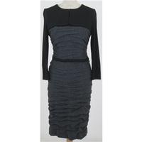 Paule Ka, size 12 grey & black ripple effect dress