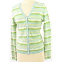 pantalon chameleon size 1012 green striped pure cashmere cardigan