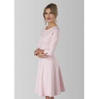 Pale Pink A-line skirt with Panels Dress