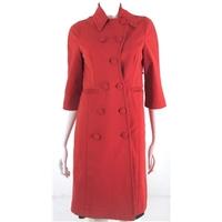 Paul Smith Size 10 Bright Coral Pink Double Breasted Trench Coat