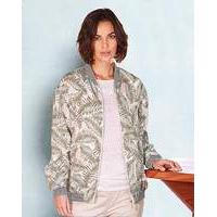 Palm Print Bomber Jacket