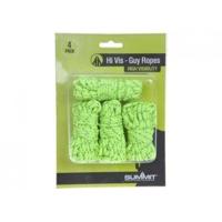 pack of 4 hi vis guy ropes with tensioners