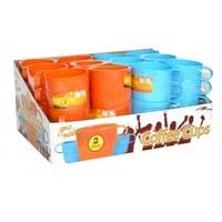 pack of 2 travel coffee cups assorted colours