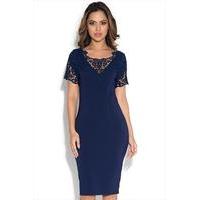 Paper Dolls Navy Lace Detail Bodycon Dress
