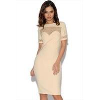 Paper Dolls Pleated Front Lace Detail Dress