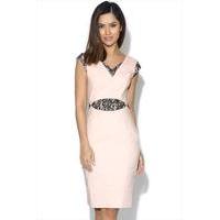 Paper Dolls Pink And Black Cut Out Lace Dress