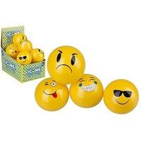 Pack Of 4 Scented Smelly Plastic Emoji Design Bouncy Balls, 10cm Diameter