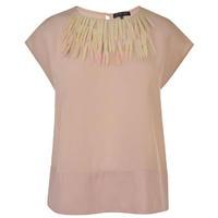 patrizia pepe embellished silk top