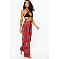 Paisley Beach Trouser - red