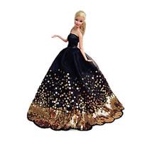Party/Evening Dresses For Barbie Doll Black Print Dresses For Girl\'s Doll Toy
