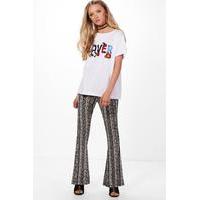 Paisley Print Legging Flares - beige