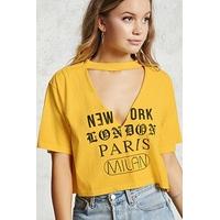 paris graphic cutout tee