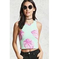 Palm Leaf Print Tank Top