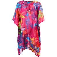 palme dark pink tunic boubou prints womens tunic dress in pink