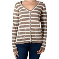 Pascal Morabito Vest MFP 205 Cafe / Ecru women\'s Cardigans in brown